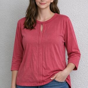 Vintage Cotton Ginny Plus Y2K Raspberry Top L/ XL 100% Cotton Casual